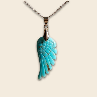 “Angel Wing” Pendant in Natural Stone