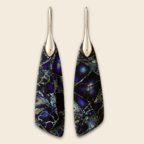 Blue Jasper Dangle Earrings