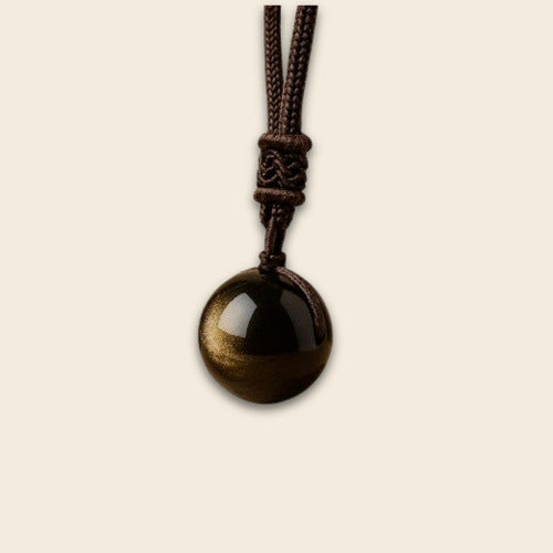 “Sphere” Pendant in Golden Obsidian