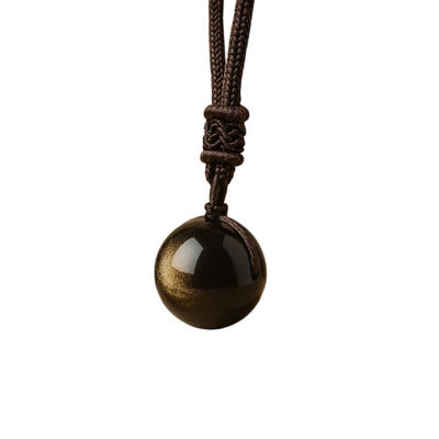 “Sphere” Pendant in Golden Obsidian
