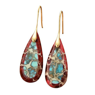 Jasper Teardrop Earrings