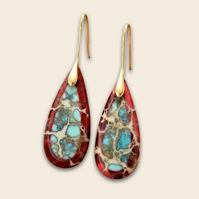 Jasper Teardrop Earrings