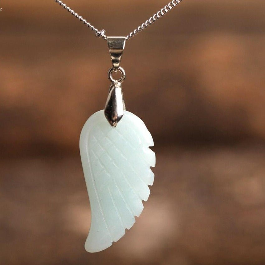 “Angel Wing” Pendant in Natural Stone