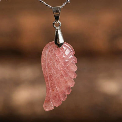“Angel Wing” Pendant in Natural Stone