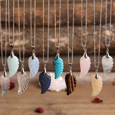“Angel Wing” Pendant in Natural Stone