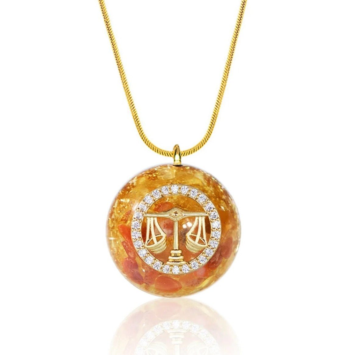“Zodiac Sign” Orgonite Pendant in Natural Stone