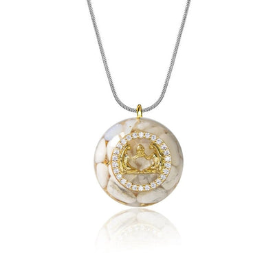 “Zodiac Sign” Orgonite Pendant in Natural Stone