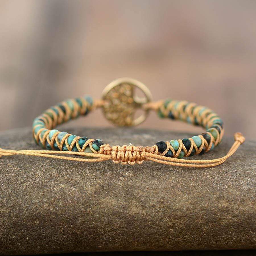 Bracelet "Vie Éternelle" en Turquoise Africaine