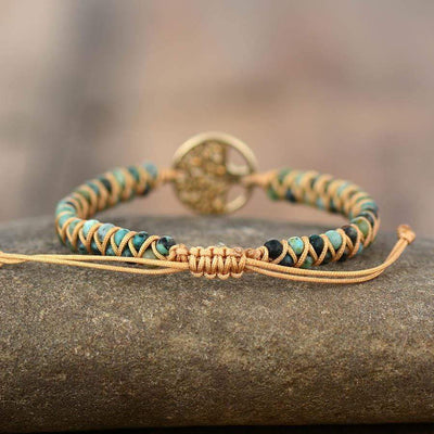 Bracelet "Vie Éternelle" en Turquoise Africaine