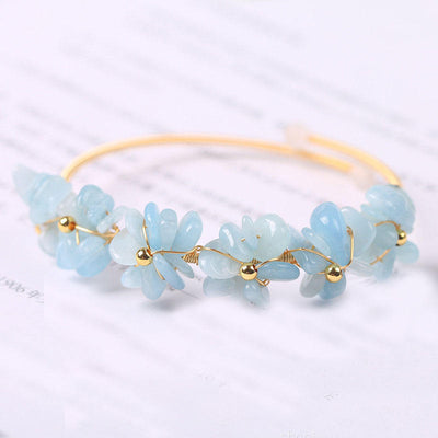 Aquamarine bangle for Courage & Communication